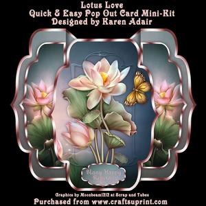 Lotus Love Quick & Easy Pop-out Card Mini-kit