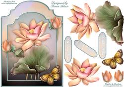 Lovely Lotus Shaped Card Front with Step by Step