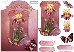 Iris Dream - Shaped Card Front with Step by Step