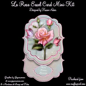 La Rosa Bracket Shaped Easel Card Mini-kit