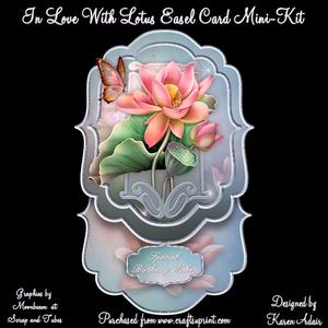 In Love with Lotus Bracket Shaped Easel Card Mini-kit