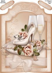 Wedding Glamour - A4 Shaped Card Front