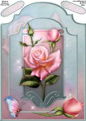 La Rosa - A4 Shaped Card Front