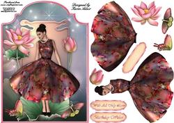 A Lotus Dream - Shaped Card Front with Step by Step