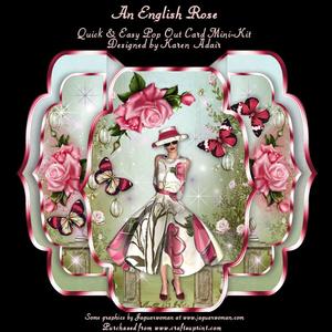 An English Rose Quick & Easy Pop-out Card Mini-kit