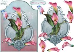 Lovely Lilies - Shaped Card Front with Step by Step