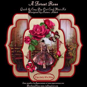 A Forest Rose Quick & Easy Pop-out Card Mini-kit