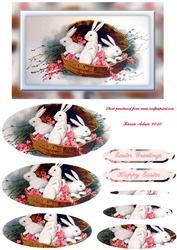 Easter Bunnies in a Basket