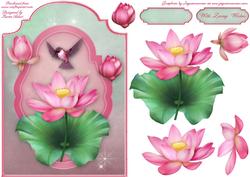 Waterlily - Screen Shaped Card Front with Step by Step