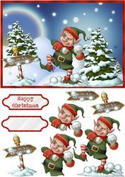 Elf Mischief - Card Front with Step by Step