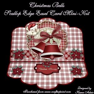 Christmas Bells - Scallop Easel Card Mini-kit
