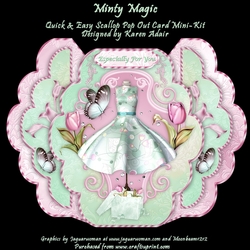 Minty Magic - Easy Scallop Pop-out Card Mini-kit