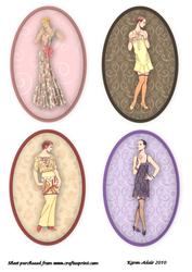 Art Deco Ladies Cameo Toppers
