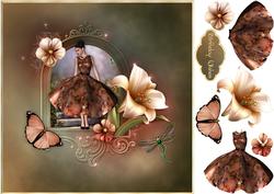 A Lily Dream Square Card Front with Step by Step