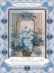 Forget Me Not A4 Inverted Pyramid Card Kit