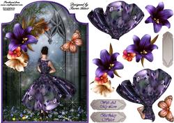 Lovely Lily Shaped Card Front with Step by Step