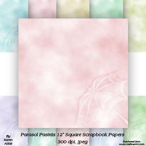 Parasol Pastels Scrapbook Paper Set