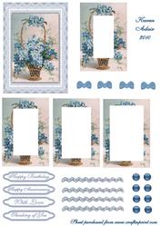 Forget Me Not - Inverted Pyramid Card Topper