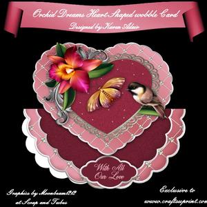 Orchid Dreams Heart Shaped Wobble Card Mini-kit
