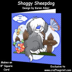 Shaggy Sheepdog - 8" Square Card Mini-kit