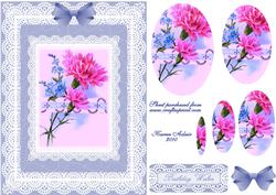 Flowers 'n Lace Pyramid Card Front