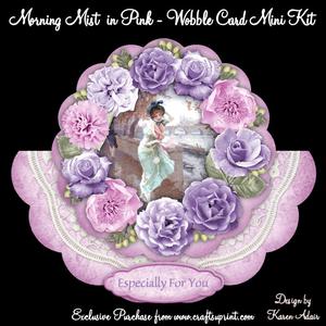 Morning Mist in Pink - Wobble Card Mini-kit