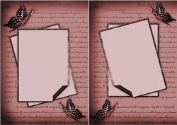 Very Vintage Card Bases in Pink