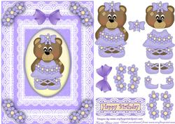 Lilac the Ballerina Bear 'n Lace