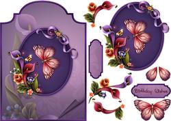 Lily Delight Shaped Card Front with Step by Step