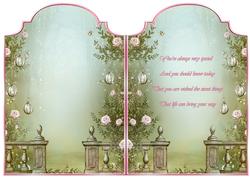 An English Rose Shaped Card Insert