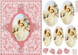 Cameo Lady 'n Lace Pyramid Card Front