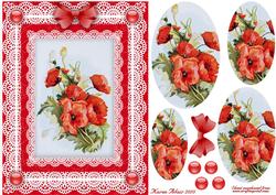 Poppies 'n Lace 2 Pyramid Card Front