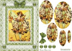 Woodland Faerie 'n Lace Pyramid Card Front