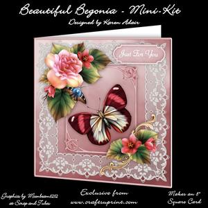 Beautiful Begonias - 8" Square Card Mini-kit
