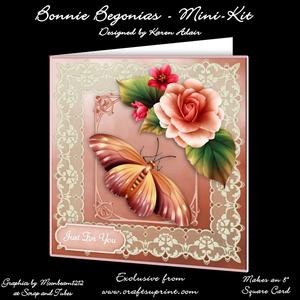 Bonnie Begonias 8" Square Card Mini-kit