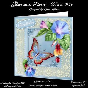 Glorious Morn - 8" Square Card Front with Step by Step