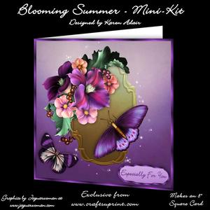 Blooming Summer - 8" Square Card Mini-kit