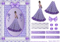 Lavendar 'n Lace Decoupage Card Front