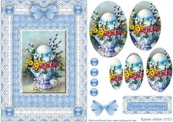 Easter Egg Flower Basket 'n Lace