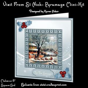 Visit from St Nick - 8" Square Card Pyramage Mini-kit