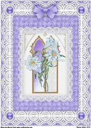 Church Window, Lilys 'n Lace A4 Card Front