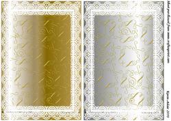 Lace Framed Card Bases - Swirls 2