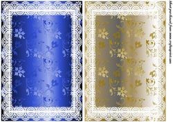Lace Framed Card Bases - Floral Embossed