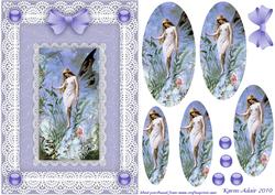 The Lily Fairy 'n Lace Pyramid Card Front