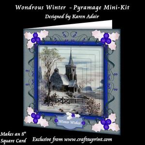 Wondrous Winter 8" Square Card Pyramage Mini-kit