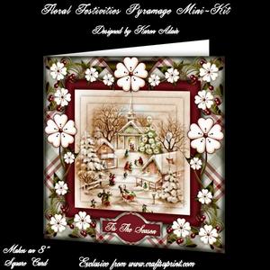Floral Festivities - 8" Square Card Pyramage Mini-kit
