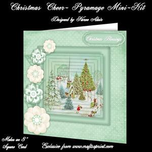 Christmas Cheer - 8" Square Card Pyramage Mini-kit