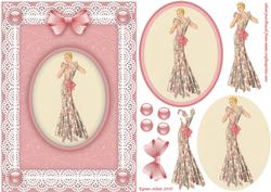Art Deco Lady 'n Lace Step by Step Card Front