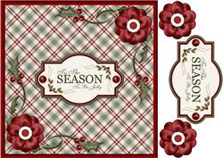 Tis the Season 8" Square Card Front with Step by Step