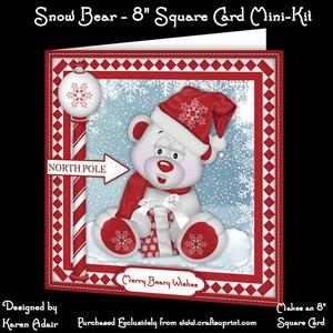 Snow Bear - 8" Square Card Mini-kit